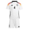 Conjunto (Camiseta+Pantalón Corto) Alemania Tah 4 Primera Equipación Euro 2024 - Niño